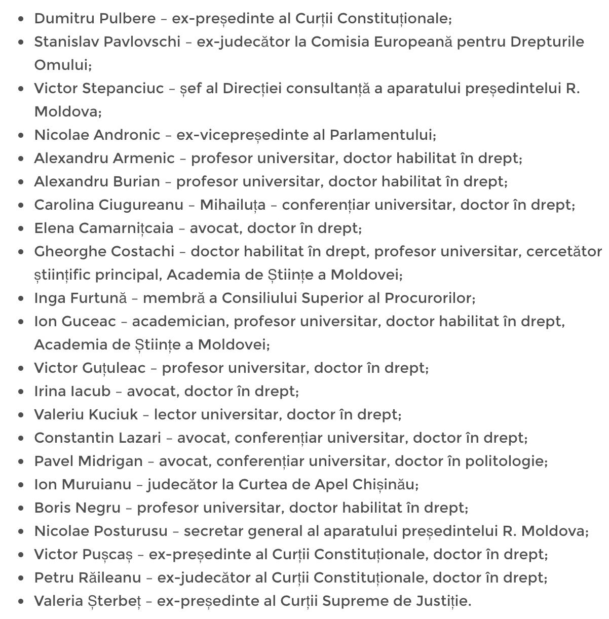 Dodon a semnat un decret pentru crearea unei comisii privind reforma constituțională: Ex-președinți și ex-judecători ai CC, avocați, doctori în drept și magistrați