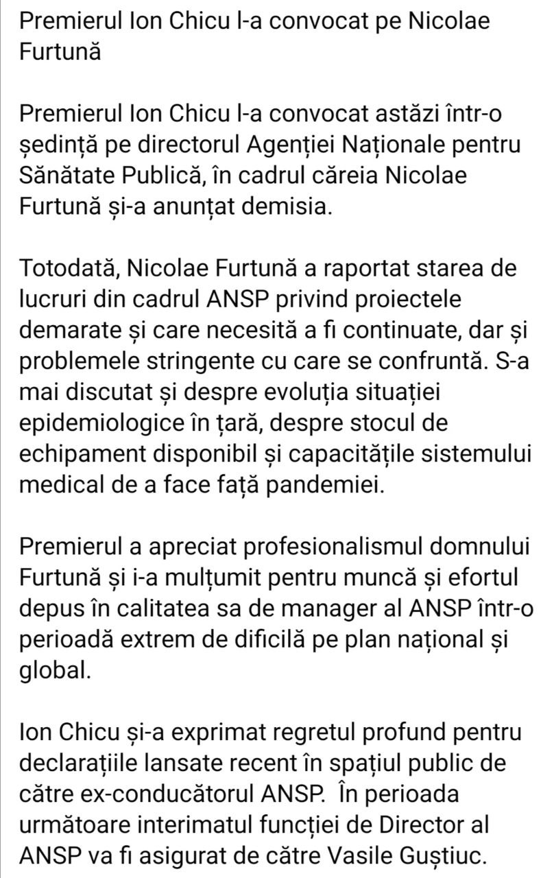 Vasile Guștiuc va asigura interimatul la ANSP