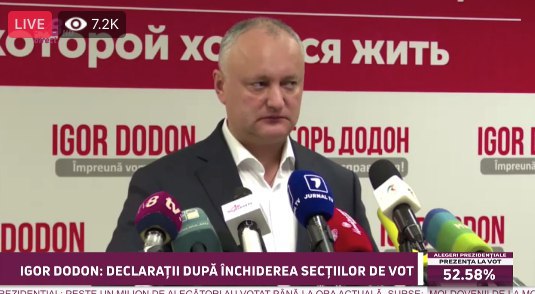 (...) Îi îndemn pe toți cetățenii la calm și începând de mâine începe o nouă etapa. Nouă nu ne trebuie destabilizare în țară. Eu sunt gata de dialog cu partidele responsabile din Parlament pentru a vedea cum ne mișcăm înainte