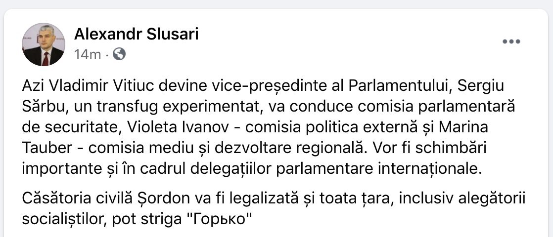 Marina Tauber - va conduce comisia de mediu și dezvoltare regională