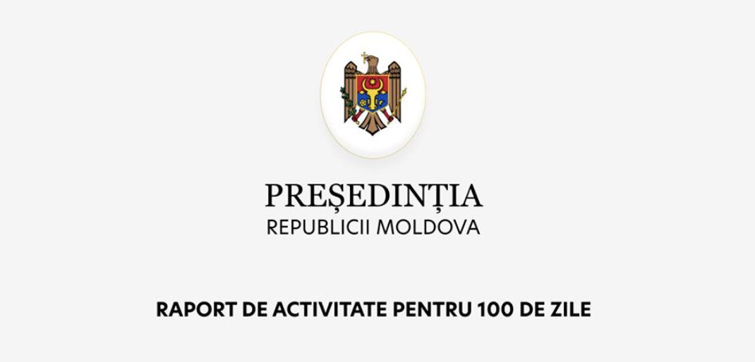 Maia Sandu a publicat, în format web, un raport de 100 de zile de la învestire. Aceasta spune că s-a axat pe 3 priorități și a reușit 44 acțiuni concrete la adresa: [100dezile.presedinte.md