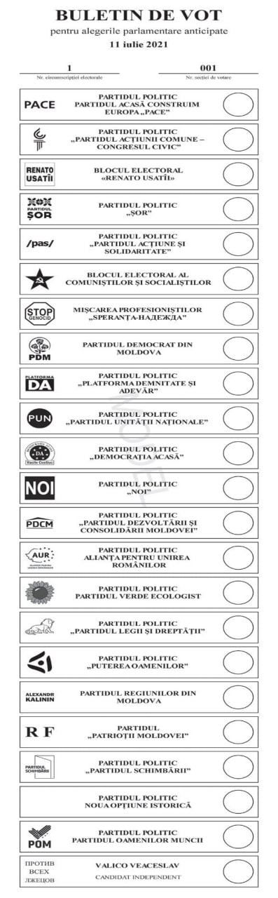CEC a aprobat azi modelul buletinelor de vot pentru alegerile din 11 iulie