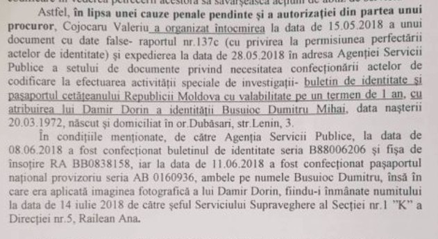 Finul lui Plahotniuc, Dorin Damir, mai este acuzat că a primit o altă identitate - un buletin de identitate valabil pentru 1 an, cu numele Busuioc Dumitru Mihai