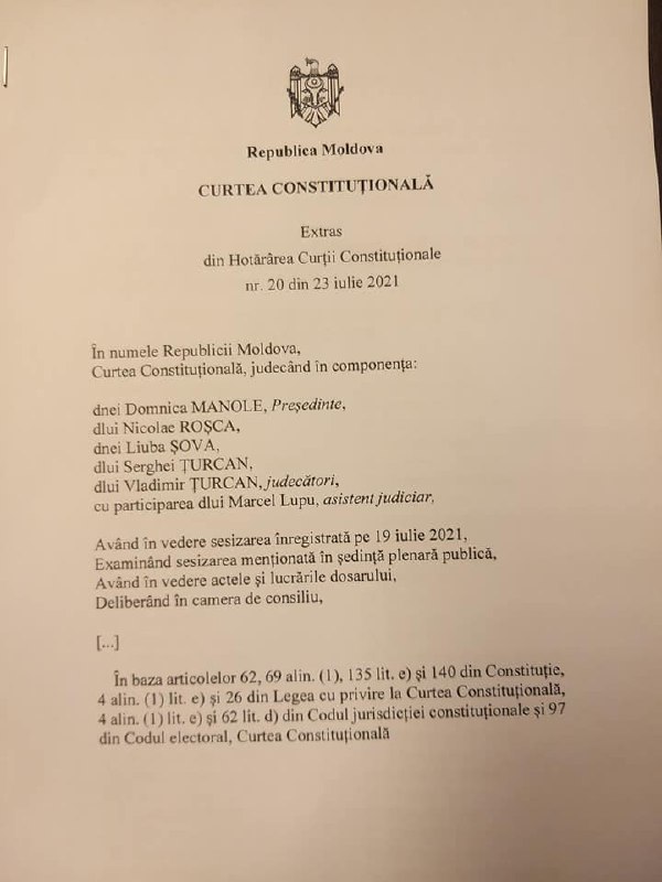A fost publicată lista celor 101 deputați, confirmată de Curtea Constituțională