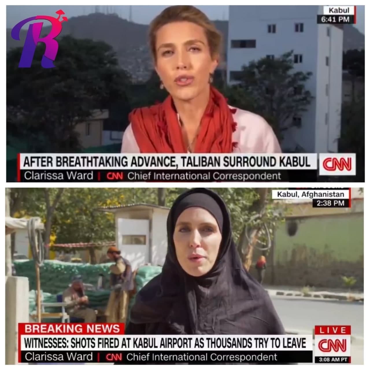 Afganistan. IMAGINI grăitoare: CNN, același reporter, înainte de venirea talibanilor și după venirea lor. 24 de ore diferență