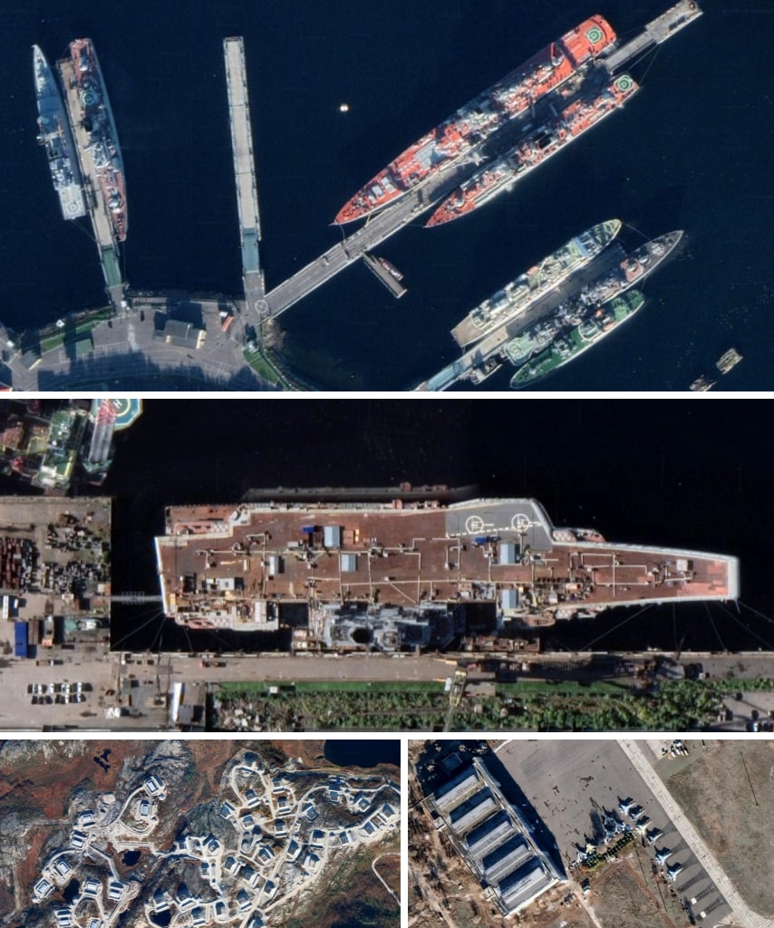 Google a făcut publice imaginile din satelit ale tuturor bazelor militare ale Rusiei. Imaginile, de înaltă rezoluție, la care Google a permis accesul publicului larg, mai includ fortificații, diverse facilități și aeroporturi militare, nave, sisteme antiaeriene și lansatoare de rachete nucleare ale Rusiei