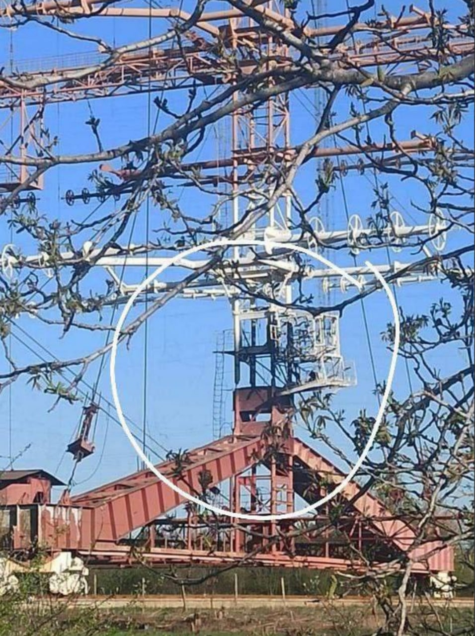 Presupusă fotografie cu zona afectată a unei antene