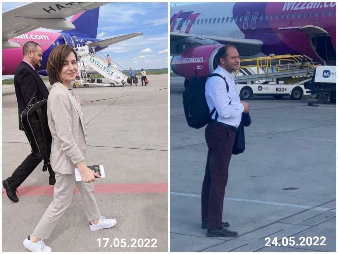 Ce descriere s-ar potrivi acestui colaj? Ivan Ceban, fotografie similară cu cea a Maiei Sandu după 1 săptămână