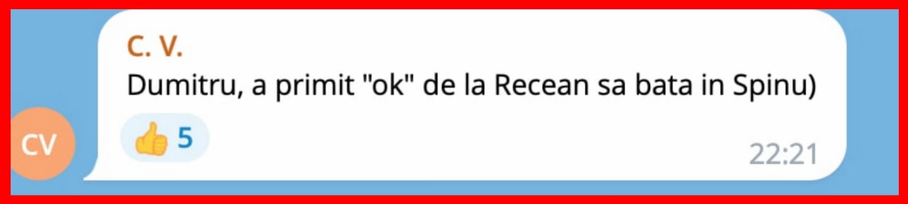 Breaking news! Circulă o vorba prin târg: "__Recean a dat ok ca Ciorici să bată în Spînu__"
