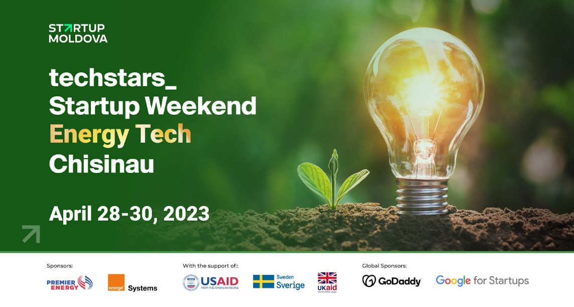 Startup Weekend - Energy Tech va reuni pasionații de tehnologie la Chișinău, Moldova, în perioada 28 aprilie - 30 aprilie 2023. Antreprenorii și pasionații de tehnologie vor avea o oportunitate unică de a învăța cum să construiască, să lucreze și să gândească la început de cale în timpul evenimentului timp de 54 de ore