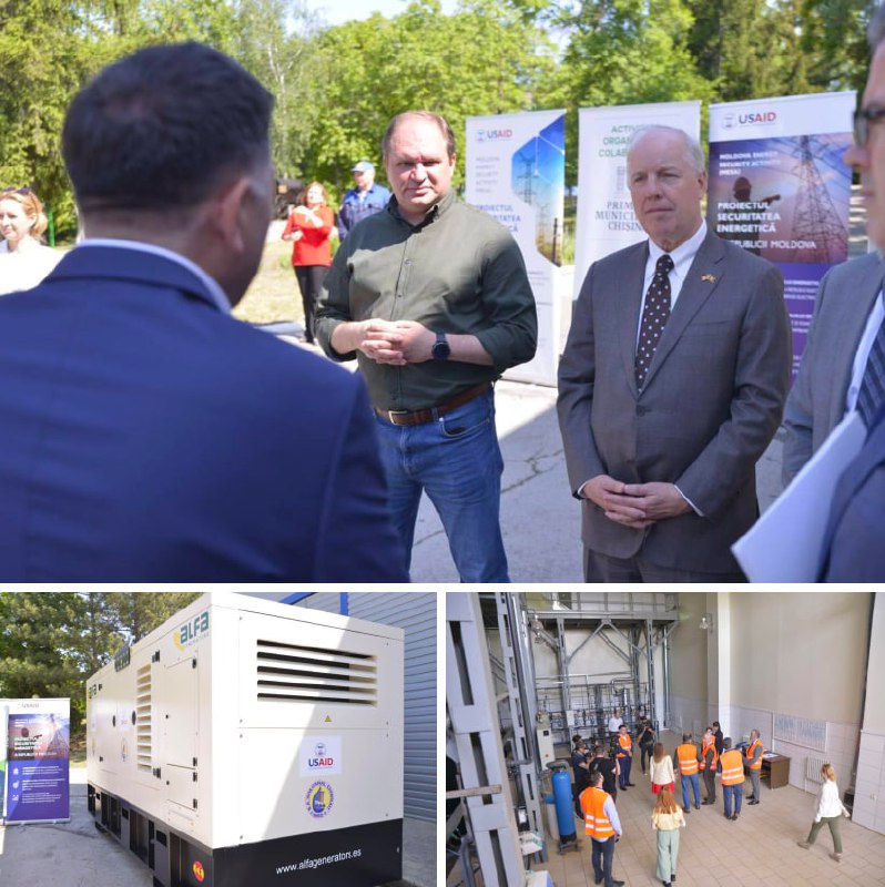  Apă-Canal Chișinău a primit trei generatoare electrice în valoare de 157 de mii de dolari din partea USAID. La eveniment, prezent și ambasadorul SUA