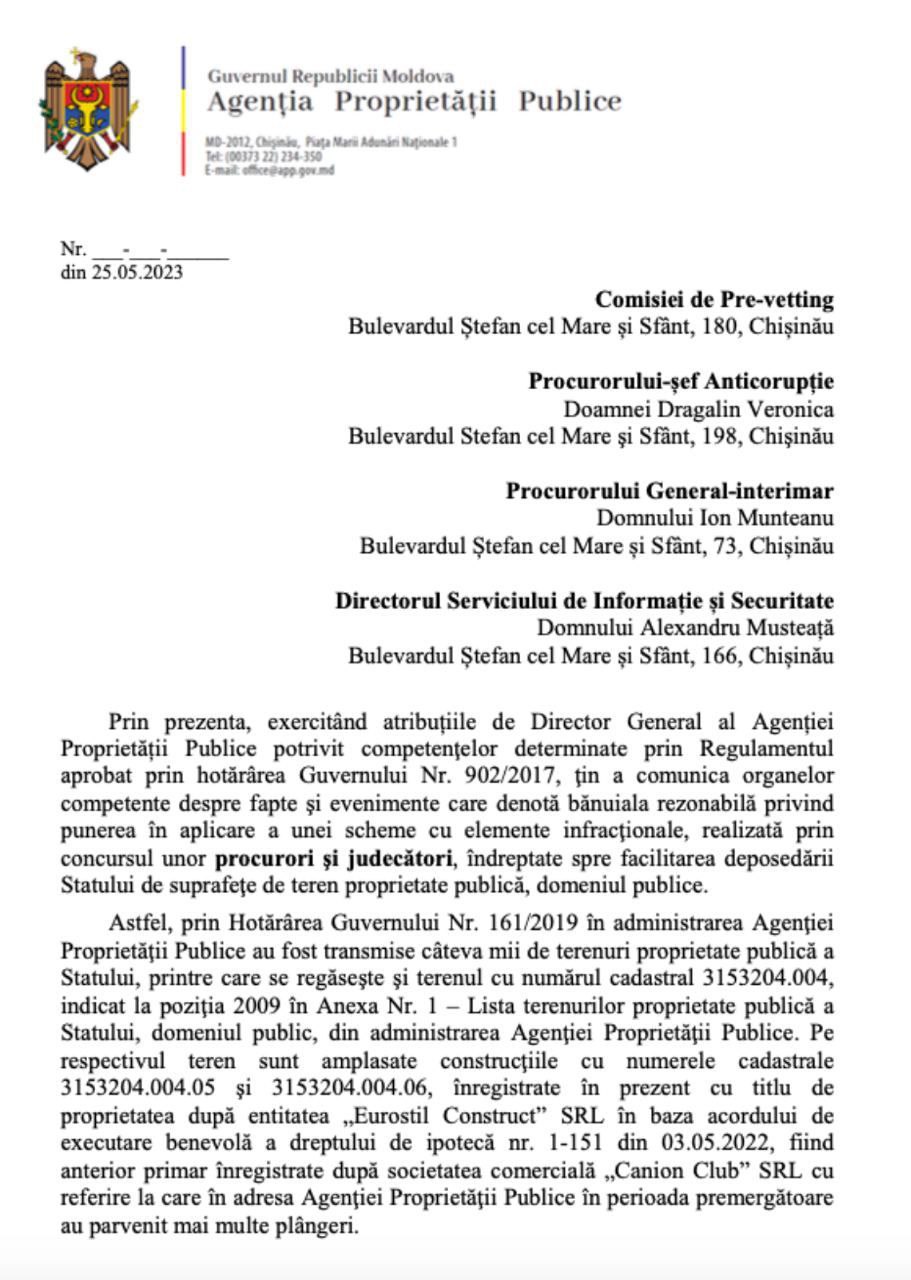 Un nou episod din serialul "Sadista vs procurorii plăpânzi": Pe Internet a fost scursă scrisoarea care ar fi fost trimisă de șeful APP, Alexandru Musteață, către Veronica Drăgălin cu referire la adjunctul său Vasile Plevan, și pe care șefa de la Anticorupție a refuzat să o ia în considerare