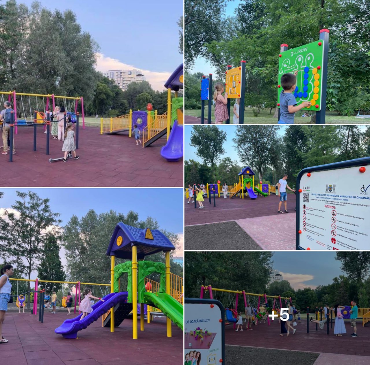 Primarul Capitalei, Ivan Ceban, anunță că unul dintre cele două terenuri de joacă pentru copii, construite în Parcul Dendrariu, este gata