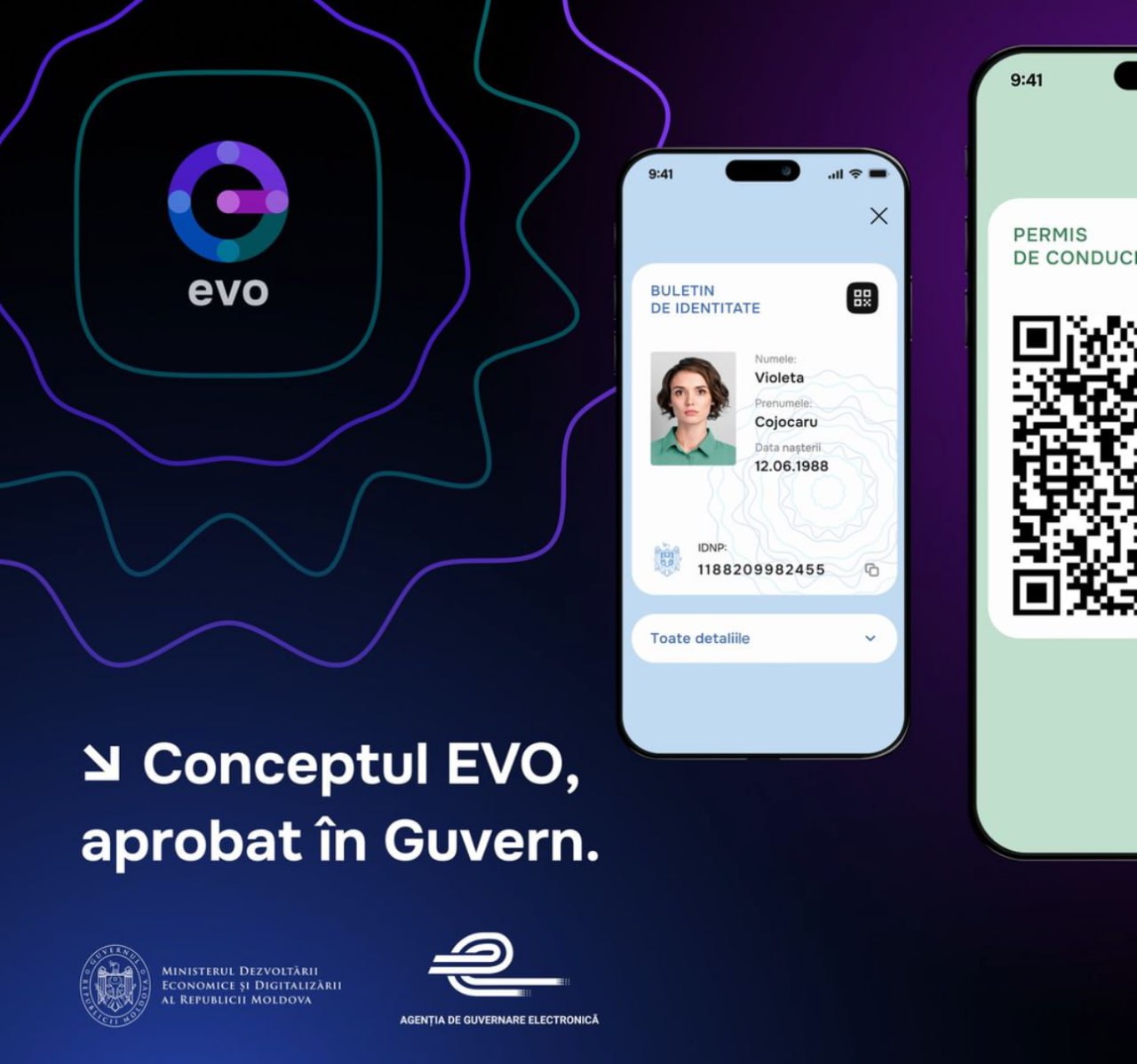 După ce ~~a dat-o în bară ~~ s-a împotmolit cu aplicația MobiSign, despre care nu se mai aude nimic, guvernarea anunță că va lansa la primăvară aplicația EVO - unde vor fi prezente mai multe acte digitale. Ministrul Alaiba spune că prima versiune completă a aplicației va oferi informații pentru și despre persoanele fizice și juridice, oferind și integrând următoarele module: