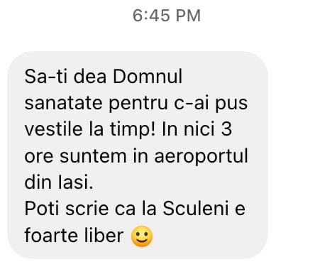 Atunci când abonații de pe canal sunt recunoscători (mesaj ieri seara) că au reușit să ajungă la timp la Aeroportul din Iași, pentru că... urmăresc știrile de aici