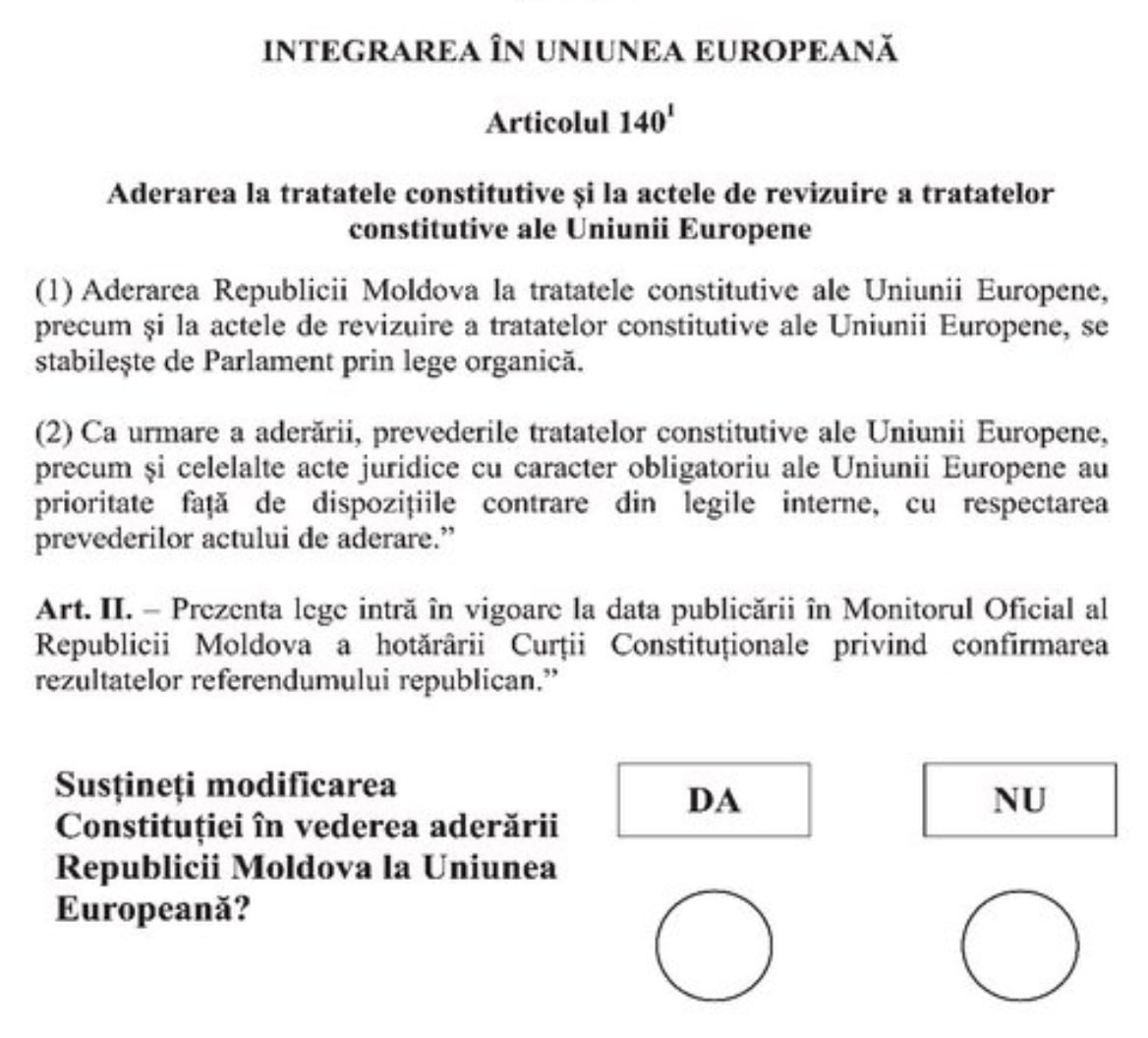 CEC a aprobat modelul și textul buletinului de vot
