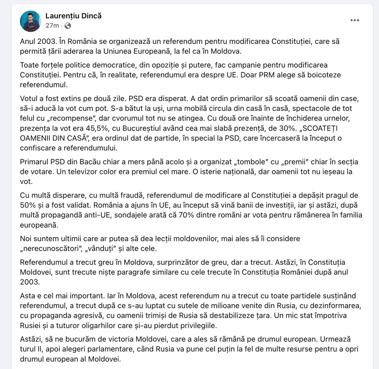 Foarte interesantă istorie: Despre cum a organizat România referendumul de aderare la UE în 2003, cum au călcat exact prin aceleași greble și cât de dezvoltați au ajuns azi, după ce scrutinul a trecut la limită