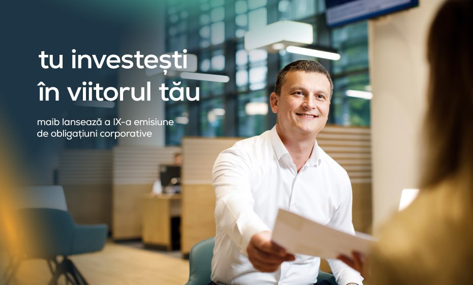 Maib informează despre încă o oportunitate de a transforma economiile tale în investiții inteligente printr-o nouă emisiune de obligațiuni corporative din cadrul programului doi, disponibilă începând cu 31 octombrie. Obligațiunile din cadrul celei de-a noua subscrieri sunt de clasa a VI-a, cu o marjă de +1%, iar rata cuponului pentru primul an este de 4,42%