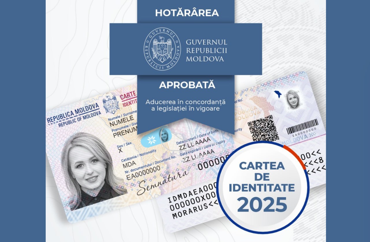 Agenția Servicii Publice anunță că, până la data de 31 martie 2025, în Republica Moldova urmează a fi pus în circulație un nou model de act de identitate de tip card, care va fi eliberat cetățenilor Republicii Moldova – CARTEA DE IDENTITATE