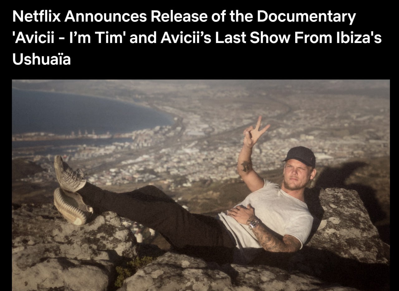 Netflix anunță într-un trailer că lansează pe 31 decembrie un documentar despre DJ-ul Tim Berg, cunoscut și ca AVICII, decedat în 2018