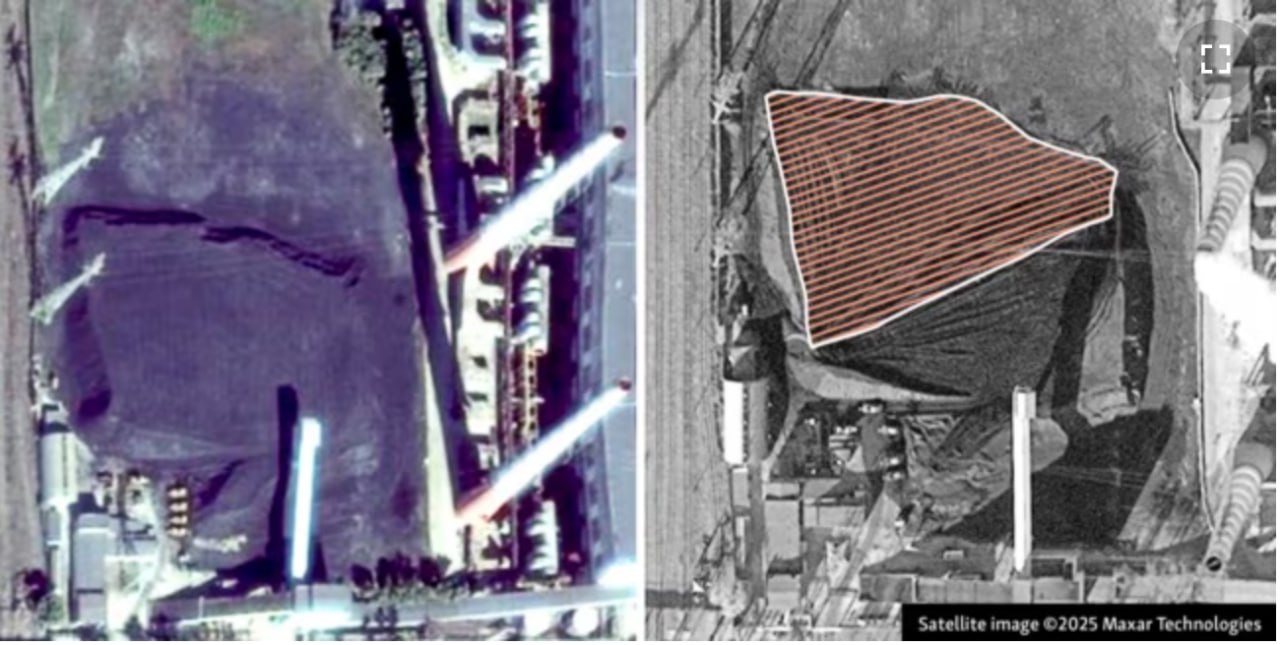 Imagini din satelit - Centrala de la Cuciurgan/MGRES și-a ars cărbunele din stoc pe jumătate, până pe 16 ianuarie. Mai au rezerve până la mijloc de februarie, atunci când nu vor mai putea produce nici energie electrică, dacă nu se identifică o soluție