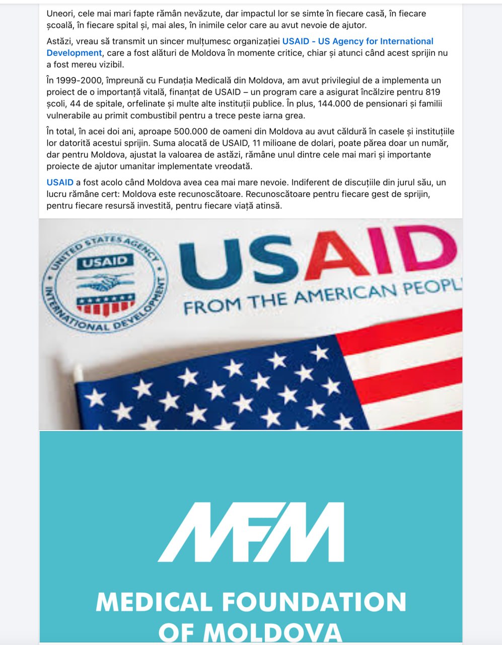 Oprirea finanțării SUA prin USAID continuă să afecteze zone întregi de pe glob, inclusiv din R. Moldova. De la granturi pentru agricultură până la cele de susținere a mass-media sau a comunităților locale, fondurile americane au reprezentat o sursă importantă de dezvoltare