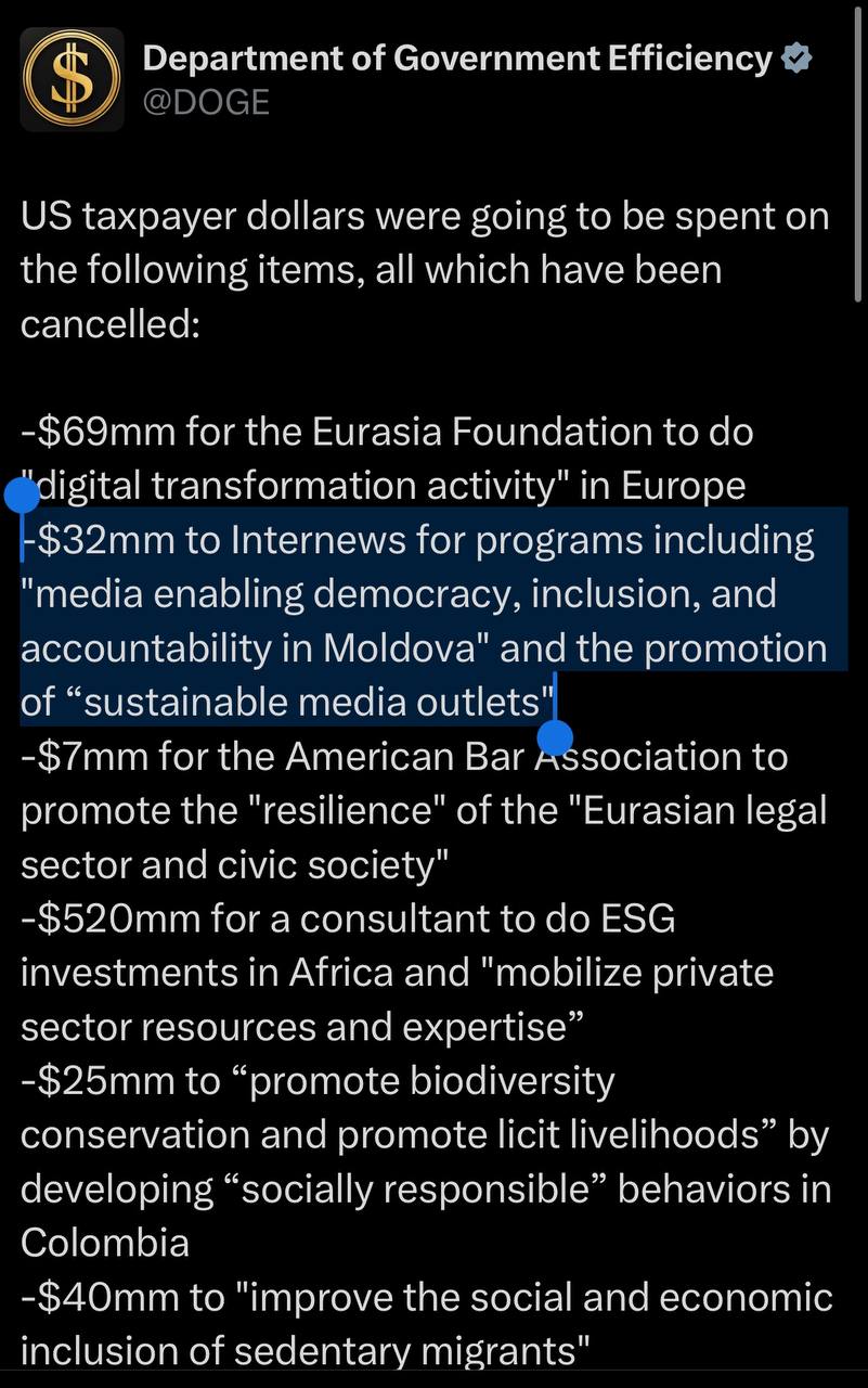 După aproape 40 de ani de activitate, National Endowment for Democracy, o organizație similară precum USAID, anunță că-și suspendă activitatea după tăierile de costuri anunțate de administrația Trump. Vor fi afectați cca 2000 de parteneri internaționali