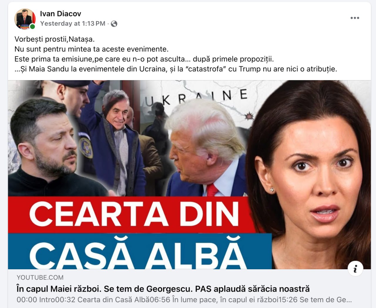 Natalia Morari, comentator al situației de la Casa Albă. Are, însă, și "fani" nemulțumiți