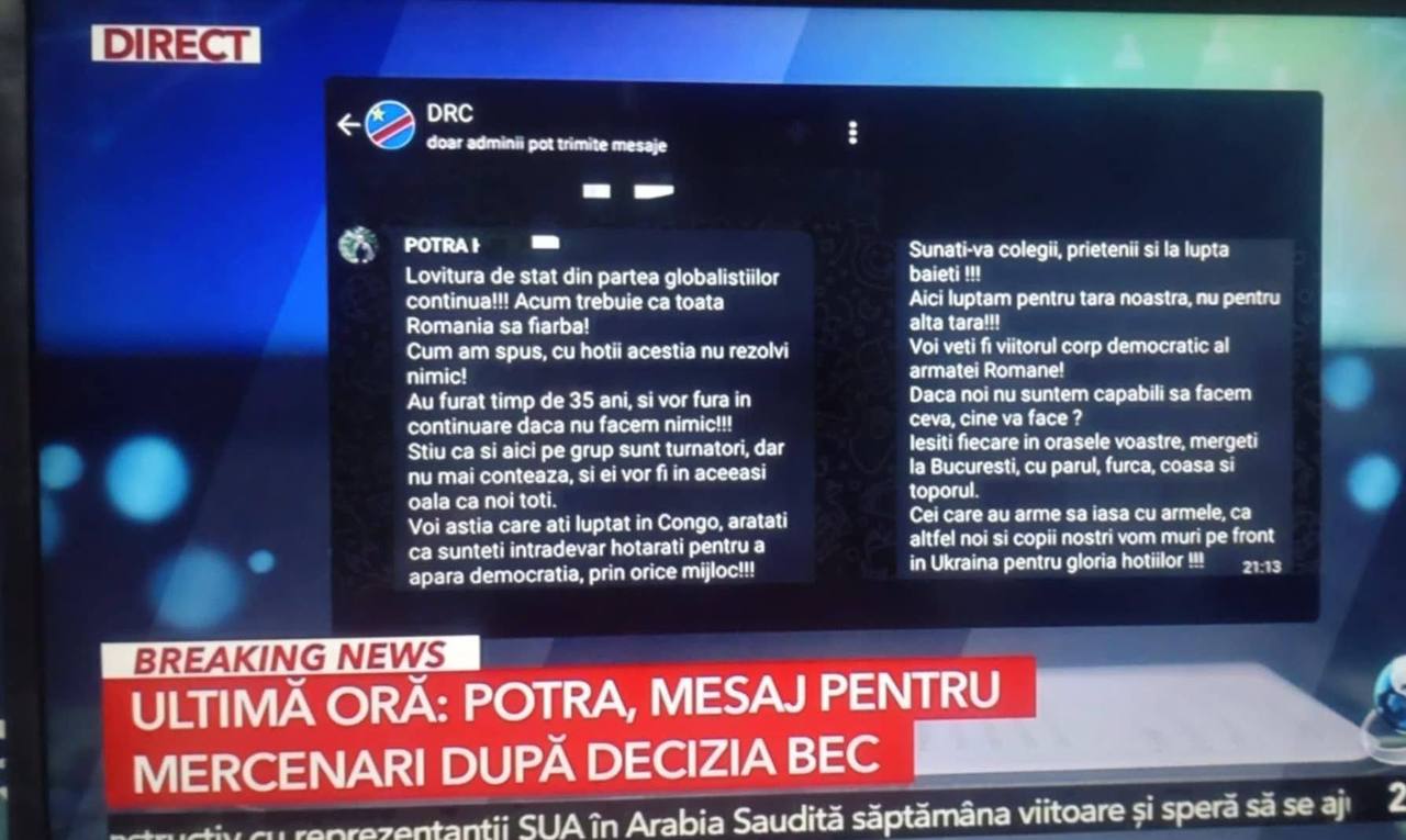 Presa de la București: Finanțatorul lui Călin Georgescu, Horațiu Potra, fugit din țară, a trimis mesaj camarazilor mercenari în care le-a cerut să ia armele și să iasă în stradă