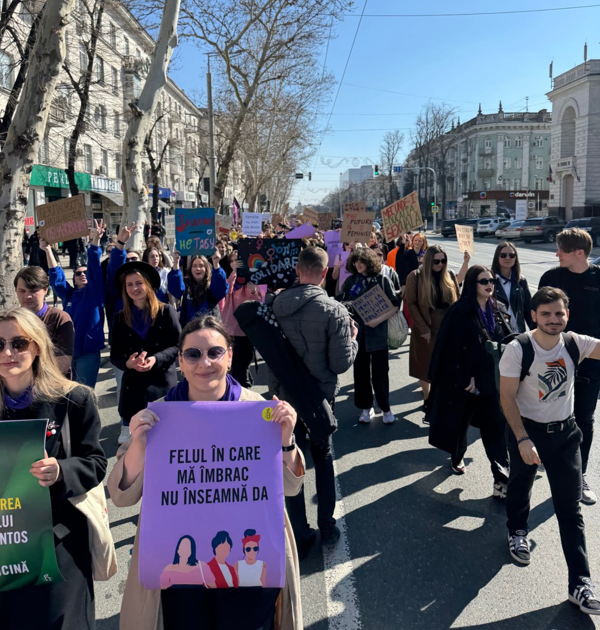 Un marș feminist a avut loc în weekend și la Chișinău