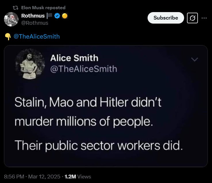 Elon Musk "a deraiat de pe orbită". Acesta a redistribuit o postare în care se spune că „Stalin, Mao şi Hitler nu au ucis milioane de oameni, i-au ucis subalternii lor”