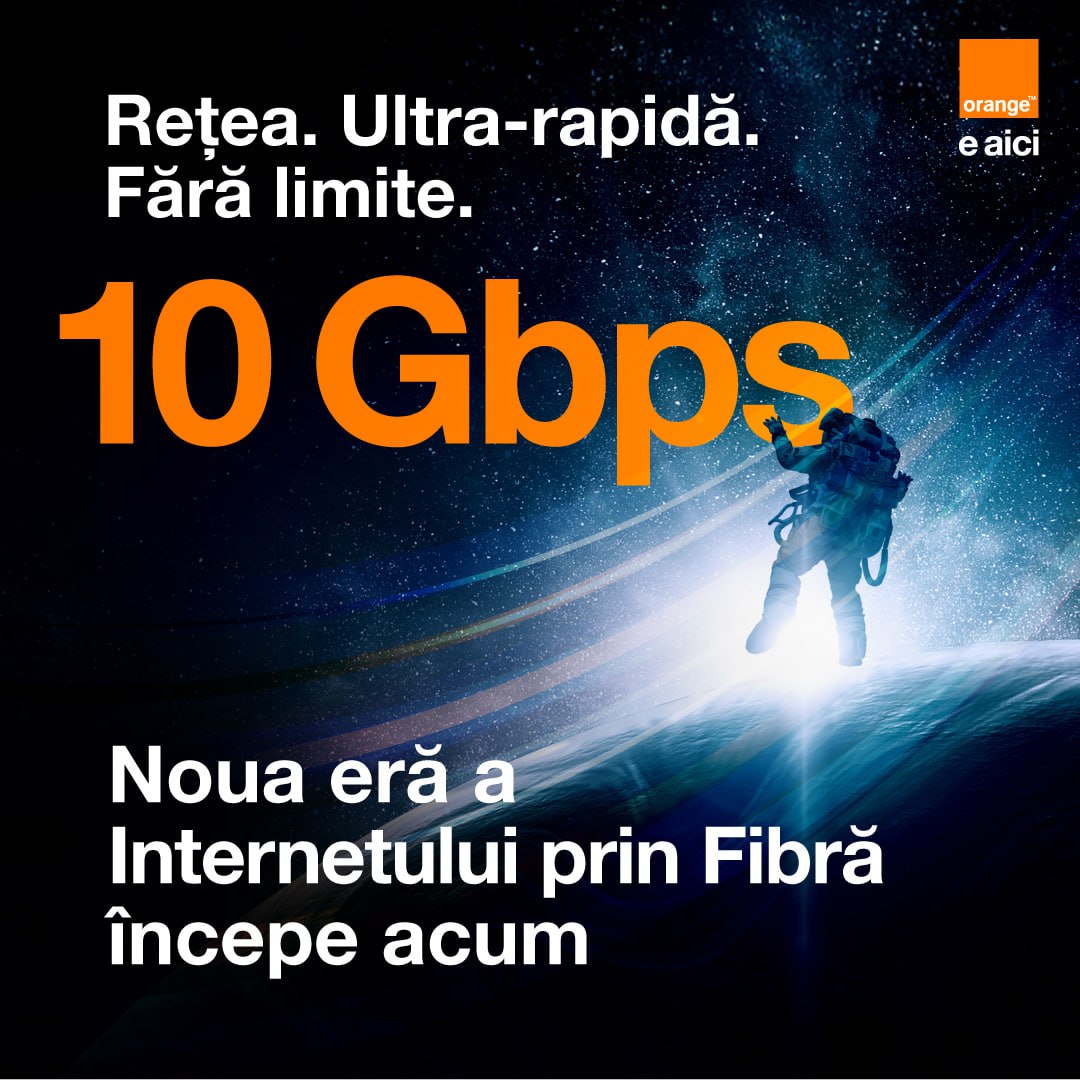 Noua eră a Internetului prin Fibră începe acum: rețea de 10 Gbps, în exclusivitate la Orange Moldova