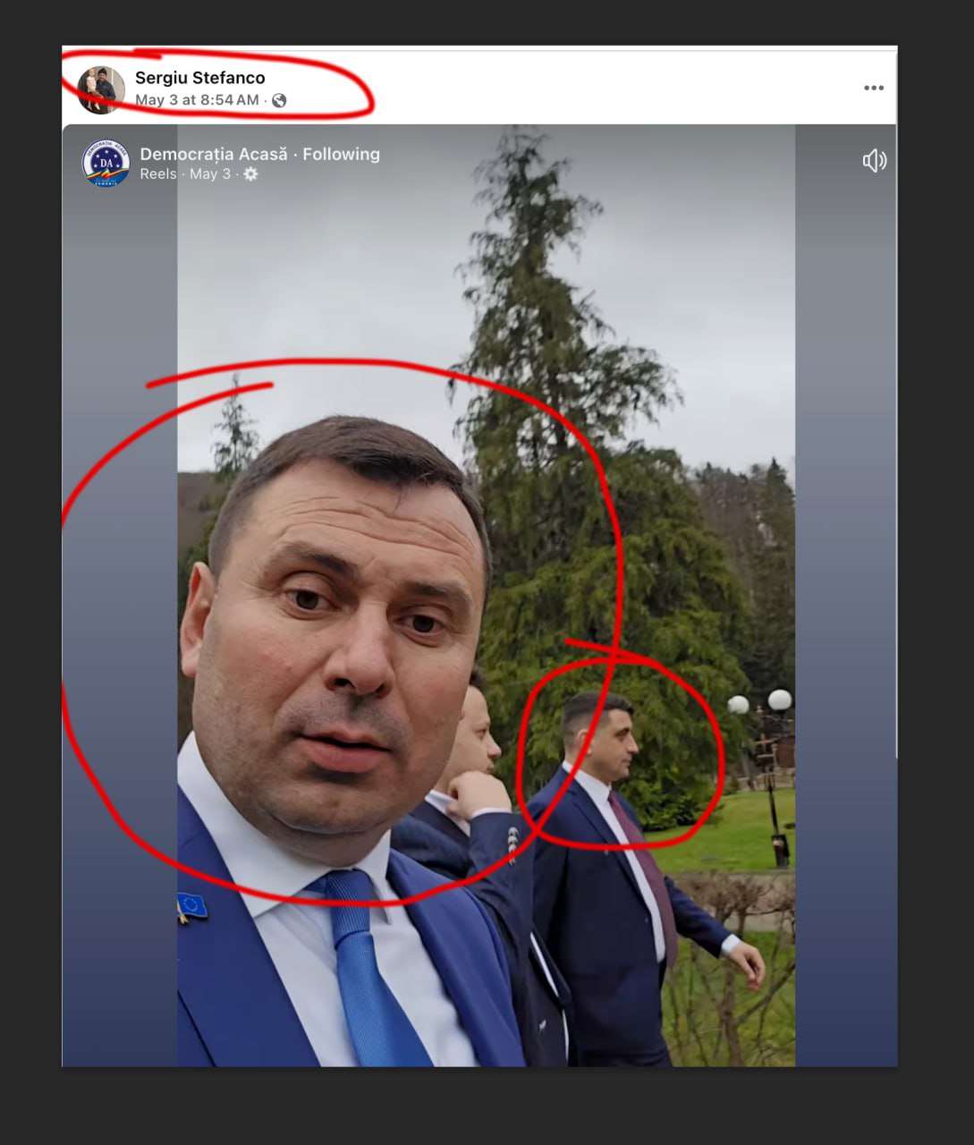 Ies la iveală și susținătorii lui George Simion din R. Moldova - mahalagiul Vasile Costiuc și partidul său Democrația Acasă, agricultorul protestatar Sergiu Stefanco