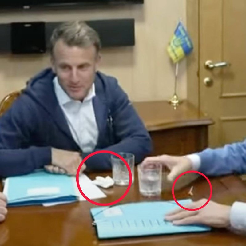 Preşedinţia franceză dezminte o dezinformare pe Internet lansată de ruși potrivit căreia în trenul cu care Macron, Starmer şi Merz s-au dus la Kiev ar fi fost un pliculeţ de cocaină. În realitate, era un șervețel mototolit