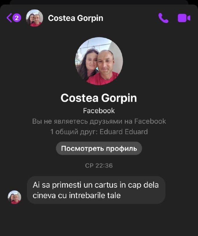 Față în față cu cel care i-a dorit moartea. După 2 ani de la momentul când fusese amenințată cu moartea pe facebook, jurnalista Viorica Tătaru a fost informață de Poliție că persoana a fost reținută la intrarea în țară, iar cauza a fost redeschisă. Tătaru a mers să-l întâlnească pe agresorul de pe facebook. Acesta și-a cerut scuze și i-a îndemnat și pe alții să nu facă astfel de amenințări.  Costea Gorpin va fi în continuare anchetat și riscă să fie privat de libertate pentru o perioadă de 1 până la 3 ani