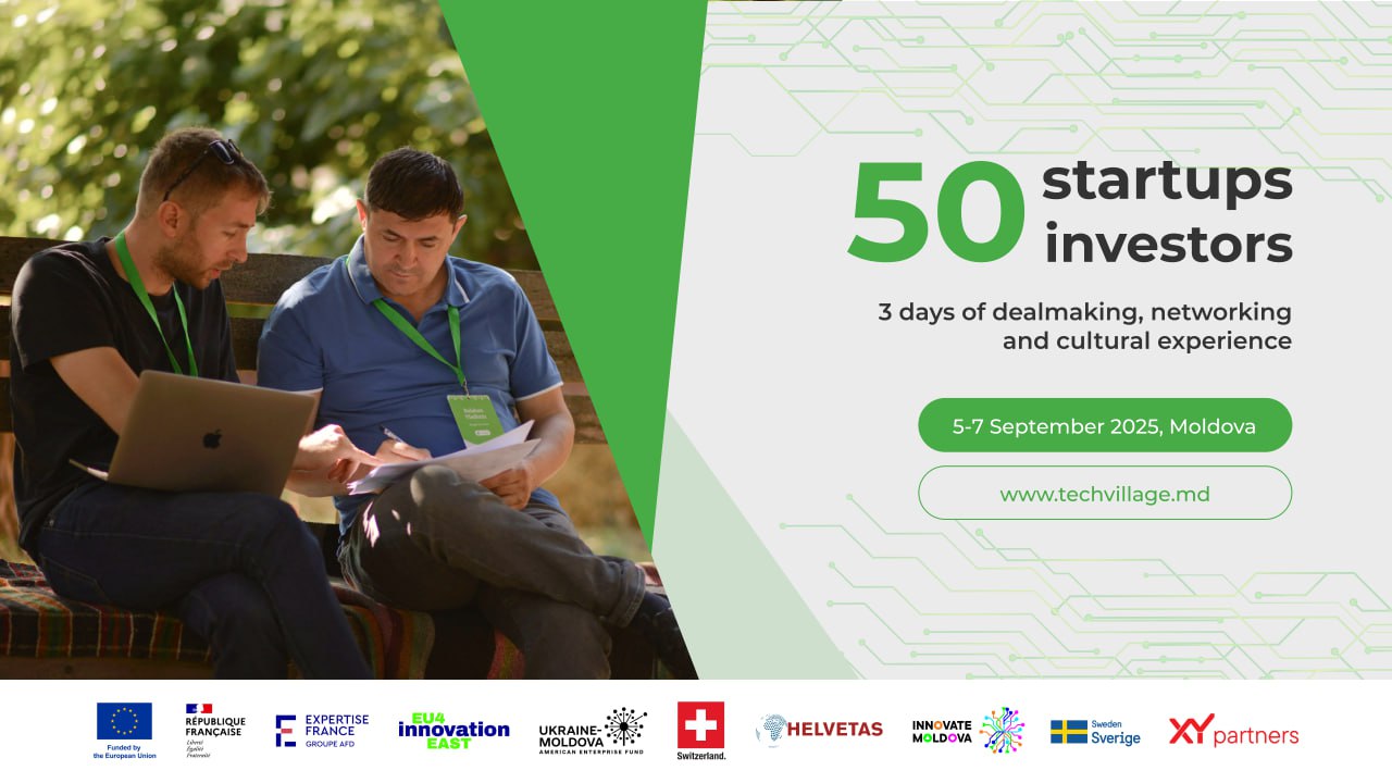 TechVillage revine între 5-7 septembrie 2025 în satul Butuceni, Orheiul Vechi, reunind 50 de investitori și 50 de fondatori de startup-uri din Moldova și din străinătate. Evenimentul își propune să creeze un spațiu autentic de interacțiune, departe de agitația conferințelor clasice, unde parteneriatele se conturează la umbra unui copac, fără grabă. Participanții vor beneficia de întâlniri 1:1, sesiuni de mentorat, prezentări, dar și activități culturale și bucate cu vin moldovenesc, pentru a descoperi viața rurală locală