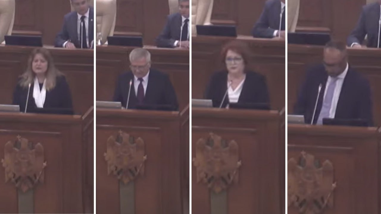 Magistrații Curții Constituționale au depus azi jurământul în Parlament, într-o ședință specială. E vorba de Liuba Șova, Nicolae Roșca, Sergiu Litvinenco, Domnica Manole și Ion Malanciuc