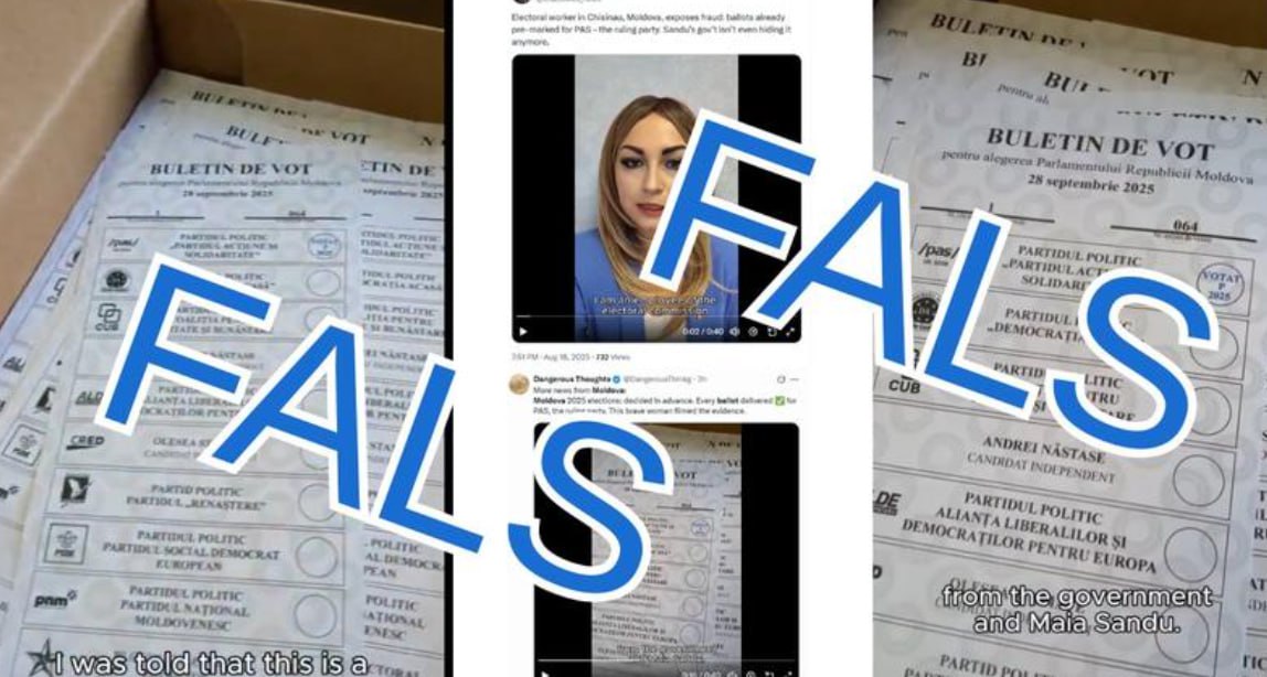 Val de falsuri înaintea alegerilor parlamentare, făcut în interesul rușilor, pentru a induce populația în eroare cu privire la un așa zis vot fraudat. CEC: Așa-zisul buletin de vot pentru parlamentare, distribuit online, este fals