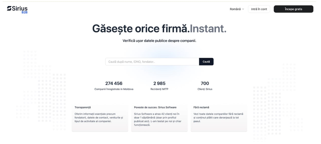 Dacă ești antreprenor în Moldova știi cât de complicat e uneori să găsești informații clare despre companii. Date incomplete, reclame care te scot din minți sau... informații vechi…