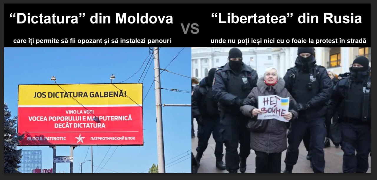 Blocul patriotic condus de Dodon, Vlah și Tarlev, care promovează apropiere de Rusia, a lansat o campanie de bannere stradale, unde îi anunță pe cetățenii din Moldova că trăiesc într-o dictatură și îi invită să locuiască într-o țară apropiată de Rusia. "Jos dictatura galbenă", se menționează pe panourile socialiștilor