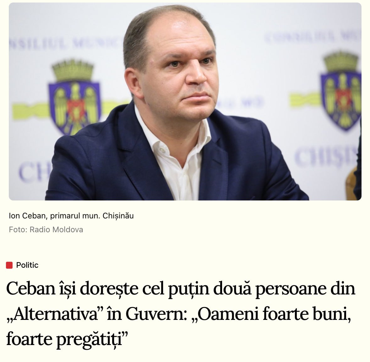 Primarul Capitalei spune că vrea ca cel puțin 2 persoane din partidul său să ajungă în Guvern: Oameni foarte buni, foarte pregătiți