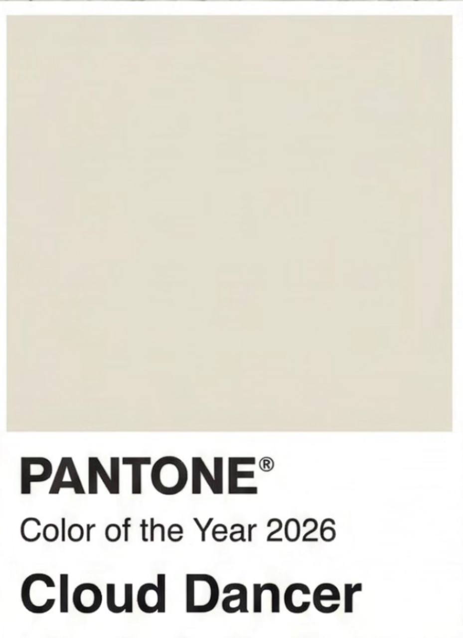 Pantone alege pentru prima dată alb: Cloud Dancer, culoarea anului 2026