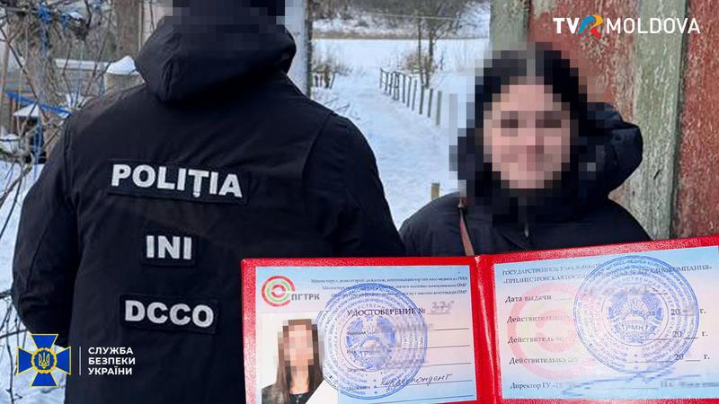 Printre cele 11 persoane reținute în dosarul pregătirii unor asasinate la comandă în Ucraina, la indicația Rusiei, se află o presupusă "jurnalistă" de 19 ani din Transnistria. Asupra acesteia a fost găsită o legitimație de corespondent al postului TV de la Tiraspol, însă televiziunea neagă că tânăra lucrează în redacție