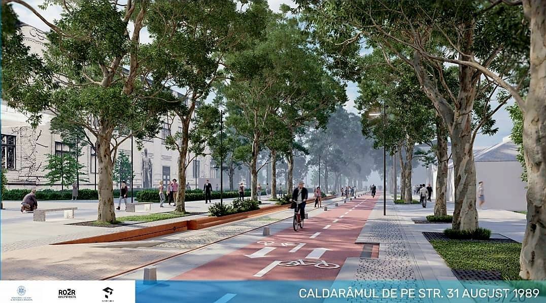 Așa ar putea arăta caldarâmul de pa 31 august 1989 după renovare. Conform proiectului, în zona caldarâmului va fi amenajată pistă pentru biciliști, pavajul vechi va fi păstrat, se vor extinde spațiile verzi, iar havuzul din apropierea Palatului Național Nicolae Sulac ar urma să fie reabilitat