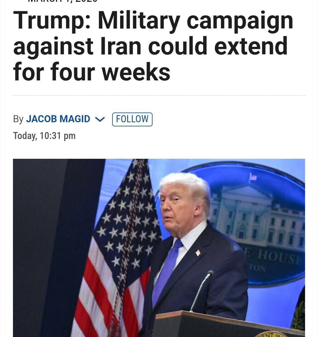 Donald Trump a spus aseară că operațiunea din Iran ar putea dura până la 4 săptămâni
