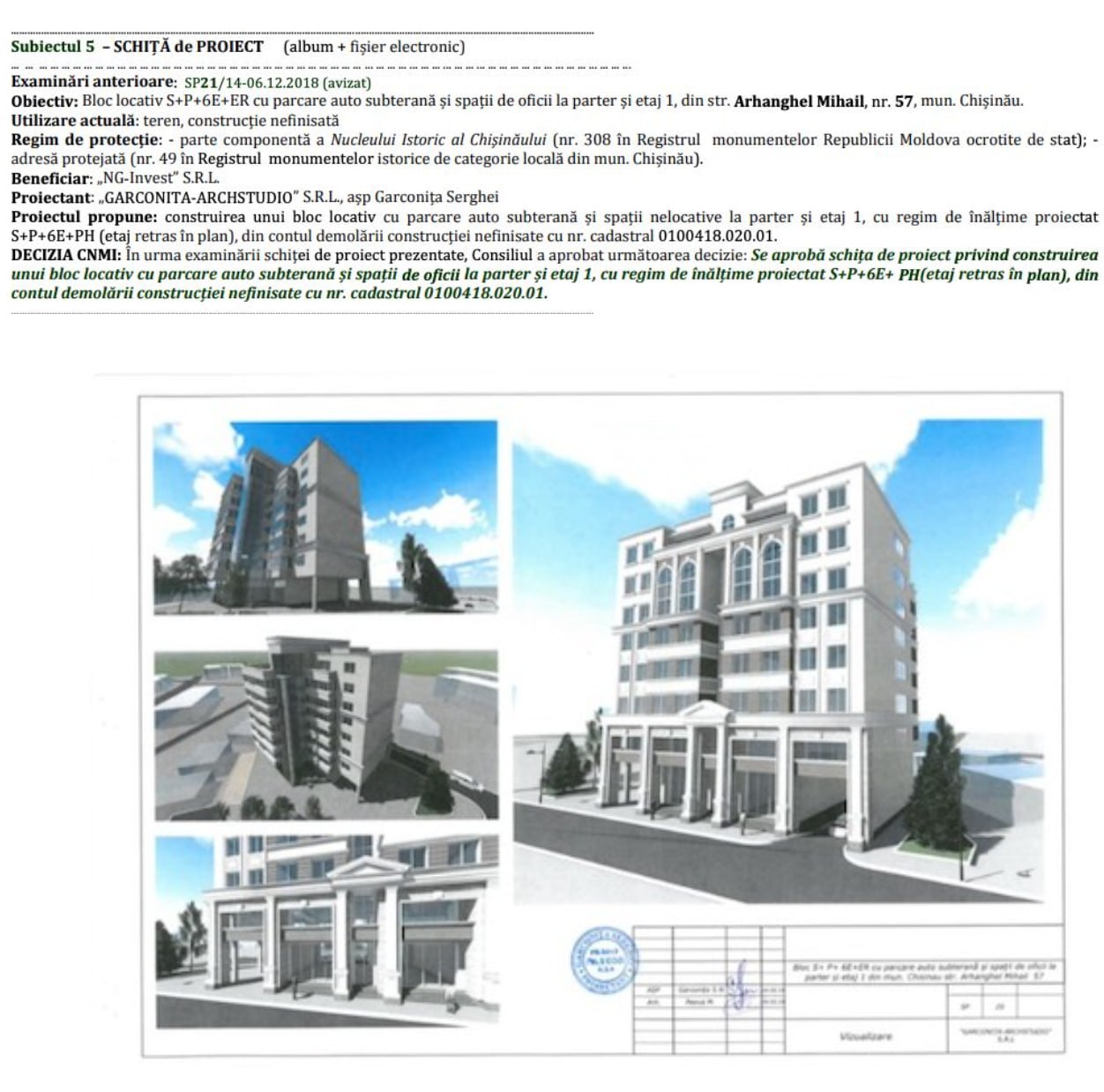 Compania care construiește în centrul capitalei un bloc pe strada Arhanghel Mihail, fără actele necesare, anunță că ar urma să suspende lucrările