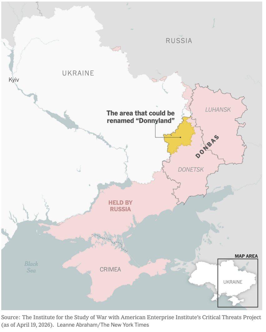 NYT/ „Donnyland”? Ucraina propune redenumirea unei părți din Donbas în onoarea lui Donald Trump