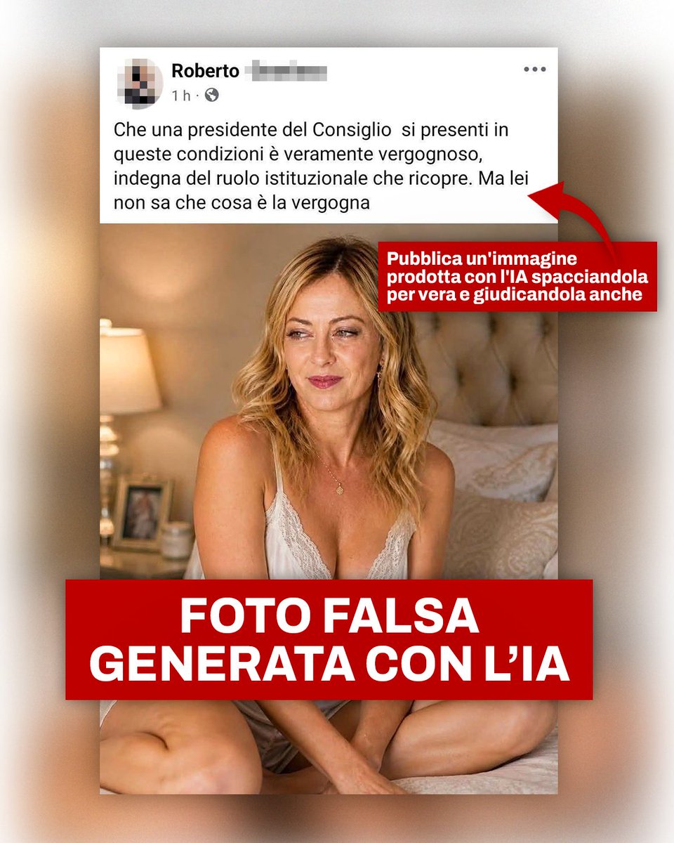 Giorgia Meloni denunță un deepfake în care apare în lenjerie: „O armă periculoasă care poate manipula și distruge”