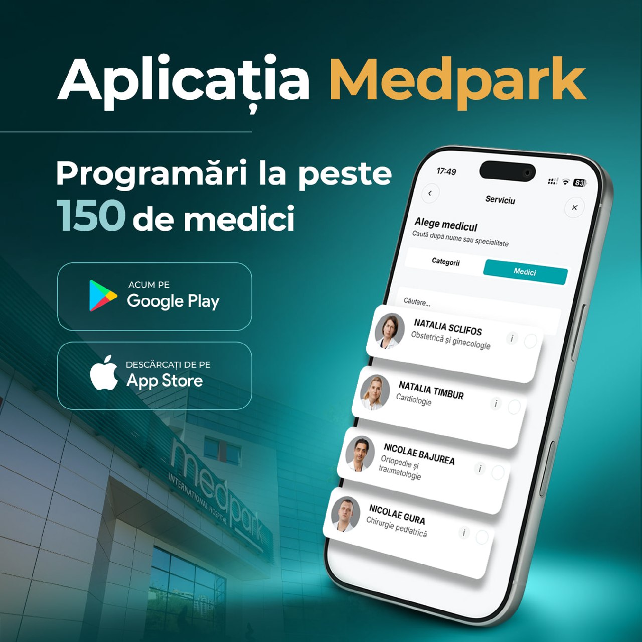 Medpark a lansat o nouă aplicație, disponibilă și pe iOS / Android. Acum sănătatea întregii familii este la un click distanță