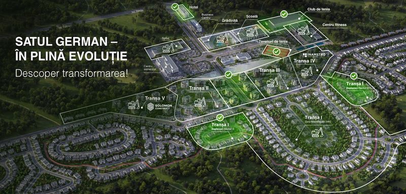 Cartierul „Satul German" intră pe ultima sută de metri: Dezvoltatorul anunță semnarea unui parteneriat cu Solomon Construct, compania care va construi tranșa a V-a a cartierului - ultima etapă a acestui proiect rezidențial ambițios